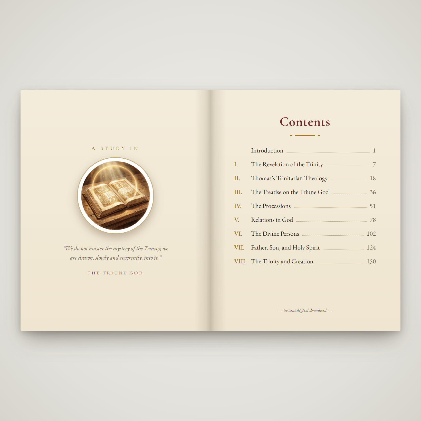aquinas table of contents